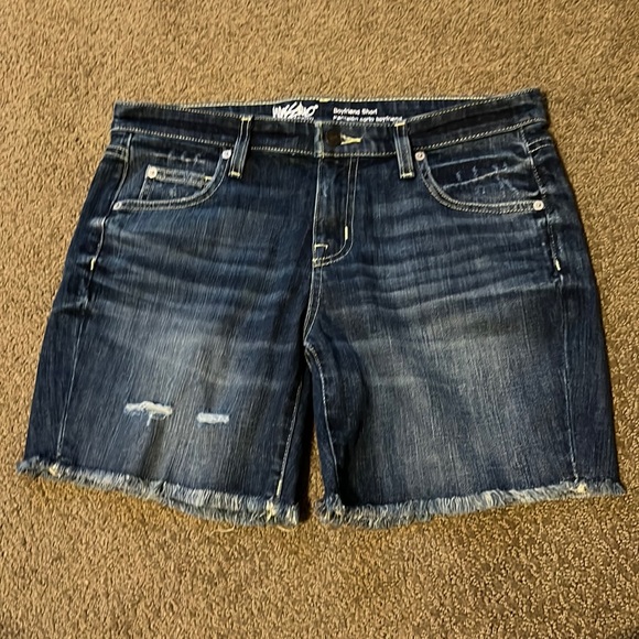 Cutoff Distressed Jean Shorts - Picture 1 of 9
